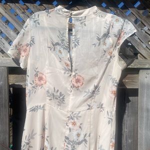 Off white dress with floral details